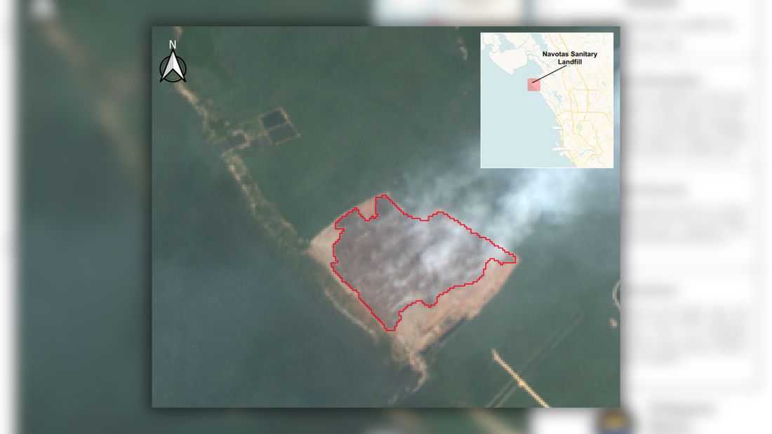 Satellite image shows 28.6 hectares burned in Navotas landfill fire — PhilSA