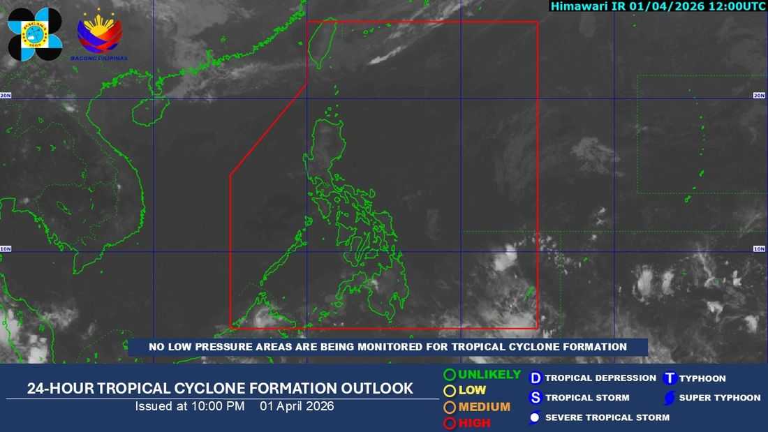 Easterlies to bring isolated rains over Southern Luzon, Visayas, Mindanao