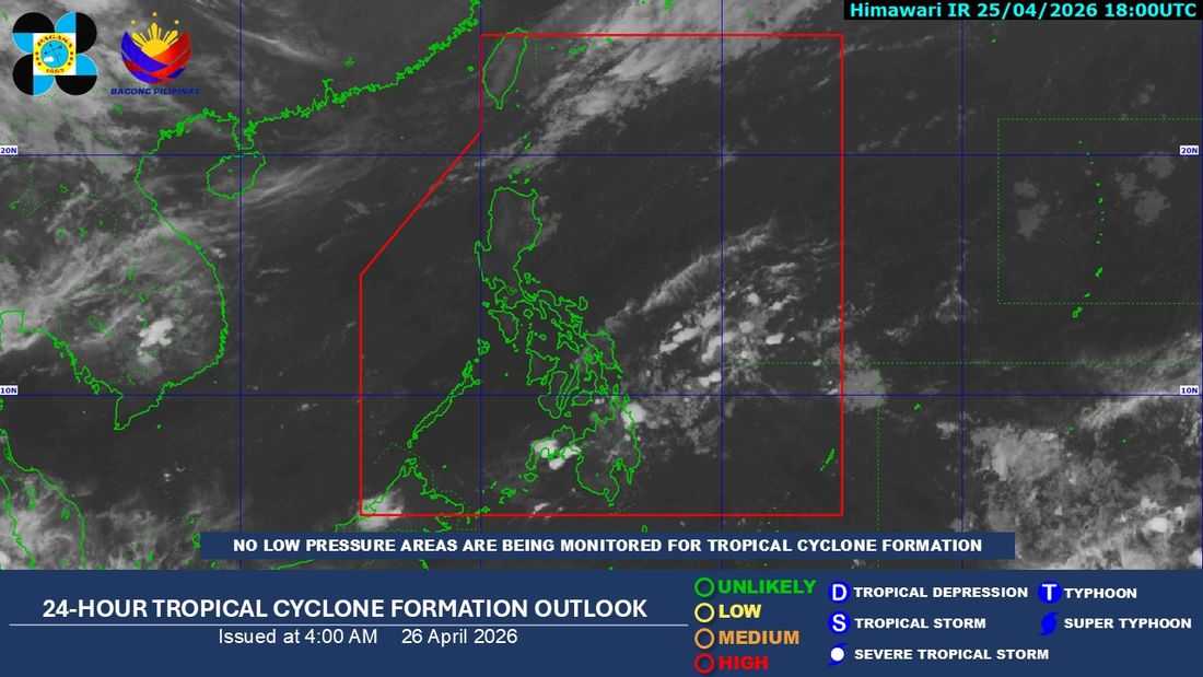 Easterlies to affect most parts of the country on Sunday, April 26 — PAGASA