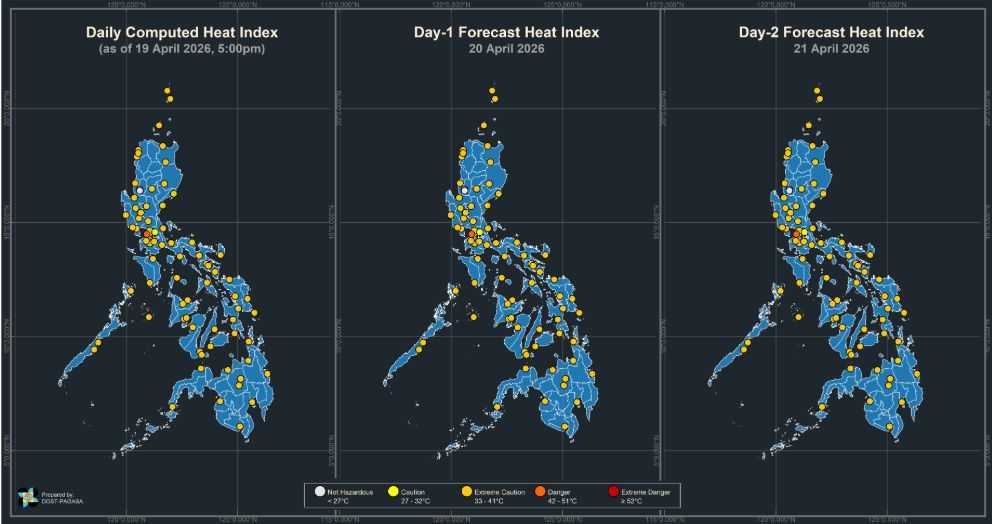 PAGASA: Cavite to experience ‘danger’ level heat index on April 20
