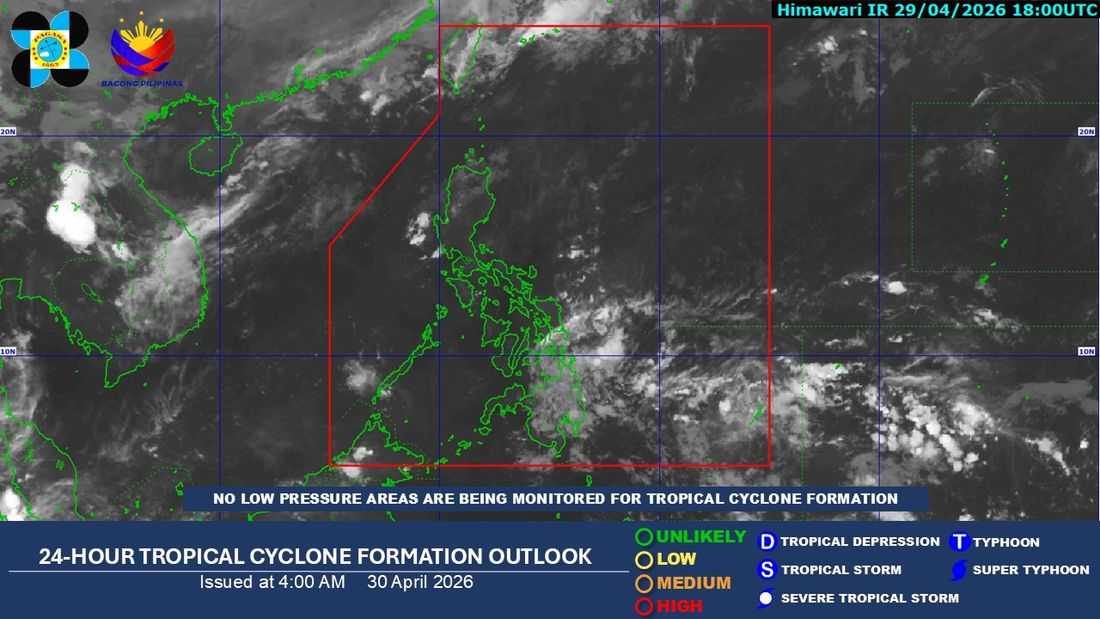 Easterlies bring scattered rains, thunderstorms across parts of PH