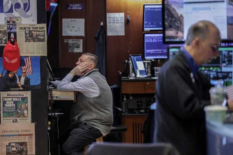 Global shares stumble while bond yields climb on inflation worries