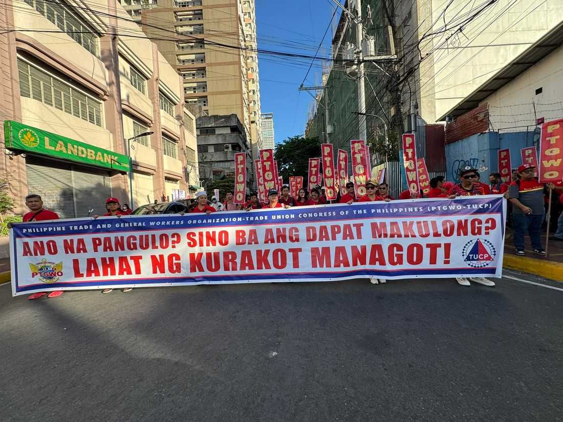 Various labor groups stage protests on Labor Day