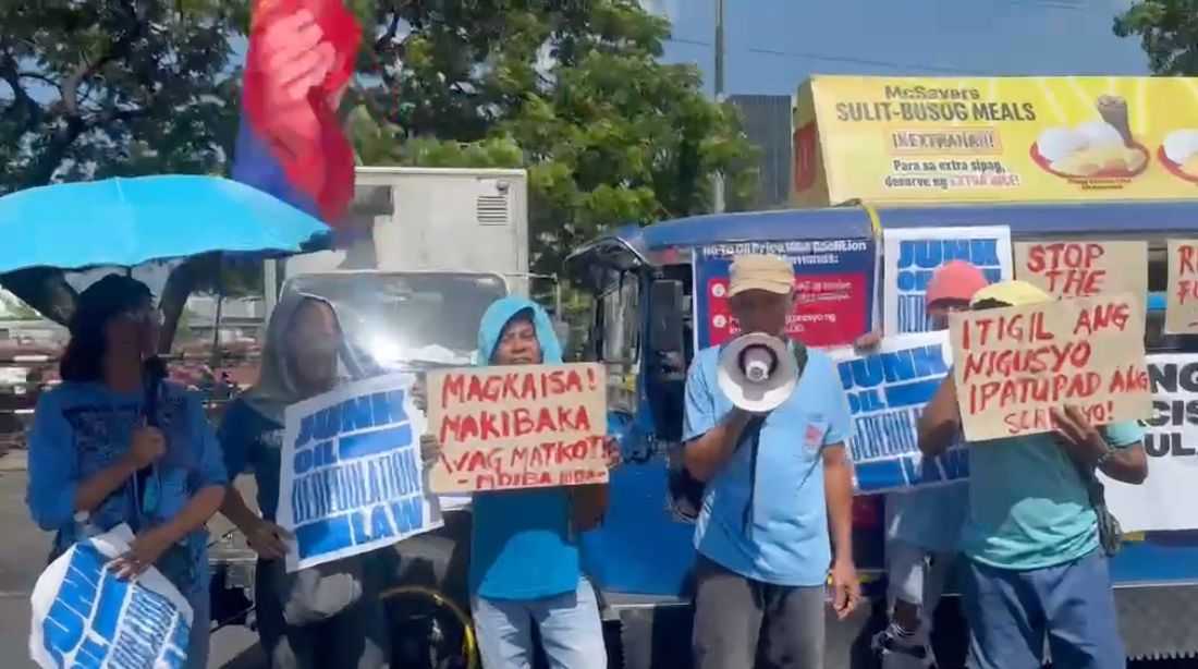 PUV drivers protest in Baclaran amid renewed fuel price hike