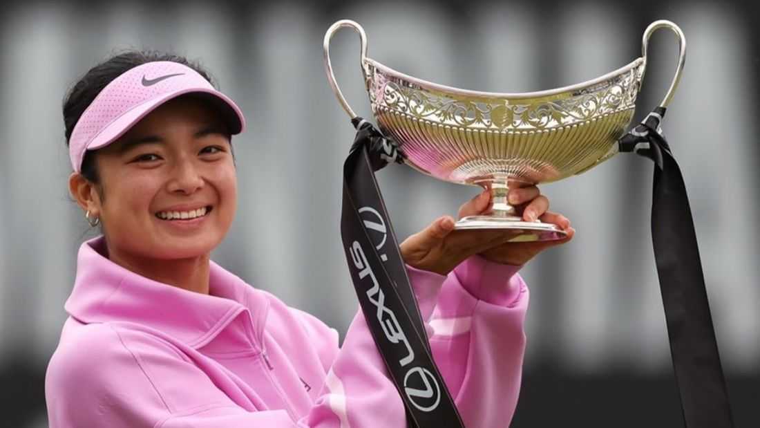 Eala wins first grass-court title after rallying past Bartunkova