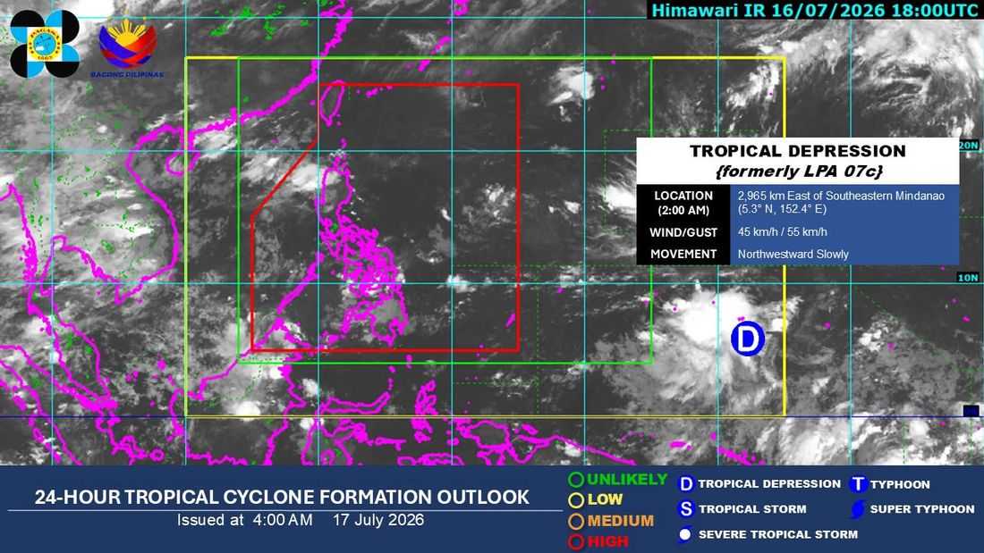 PAGASA: No tropical cyclone expected to enter PAR; localized thunderstorms to persist across PH