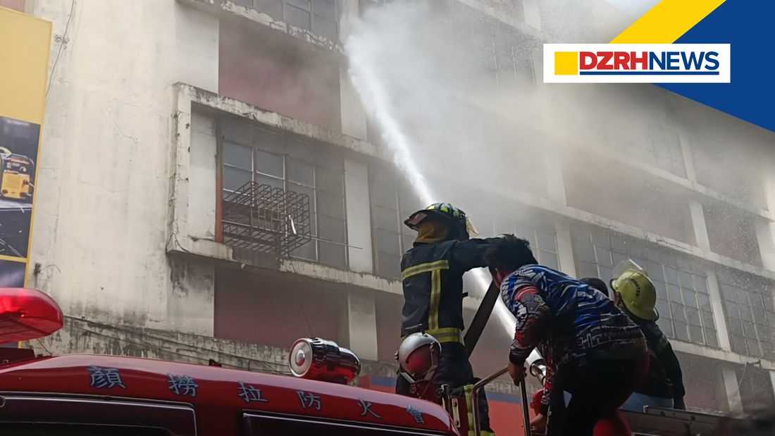 Fire breaks out at commercial building in Avenida-Raon Area; BFP continues suppression efforts