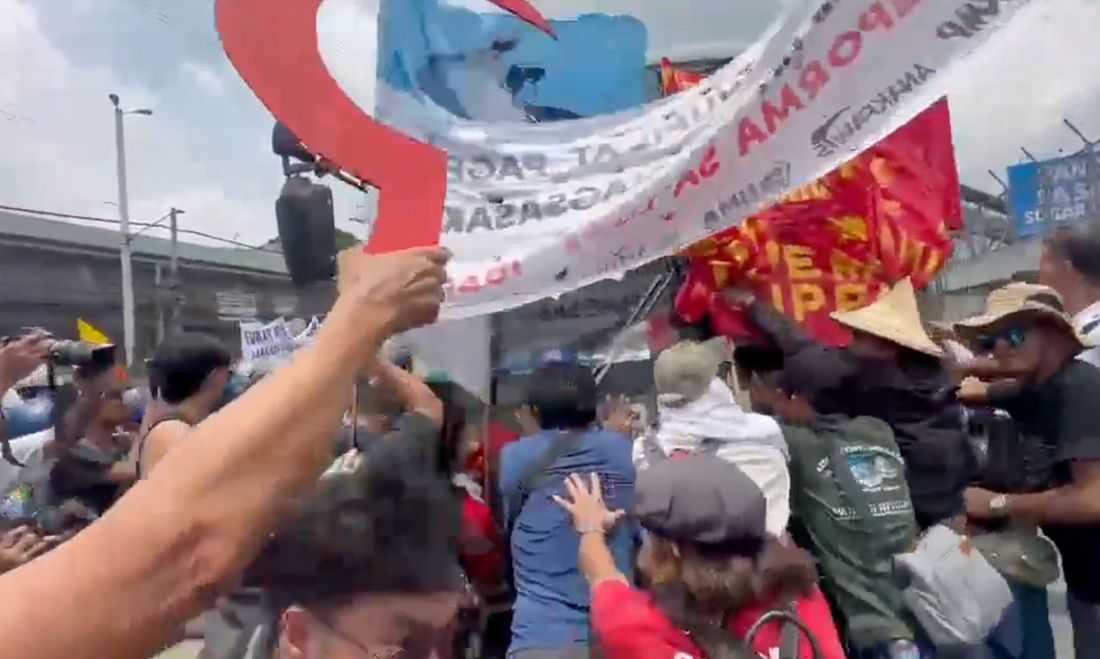 Tensions flare as police, protesters face off in QC ahead of SONA 2026
