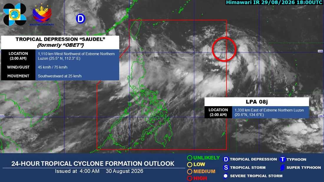 PAGASA: Habagat brings rain across Luzon, Visayas on Sunday, August 30