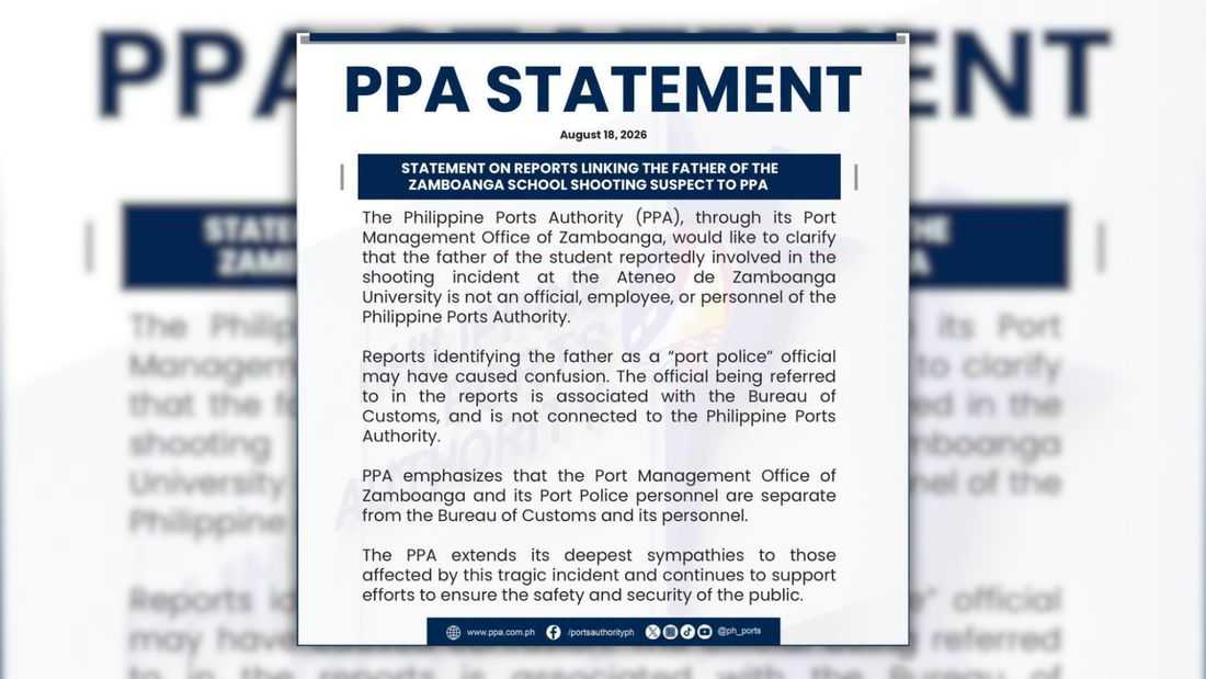 Father of student involved in Zamboanga junior high school shooting not ‘port police’ — PPA