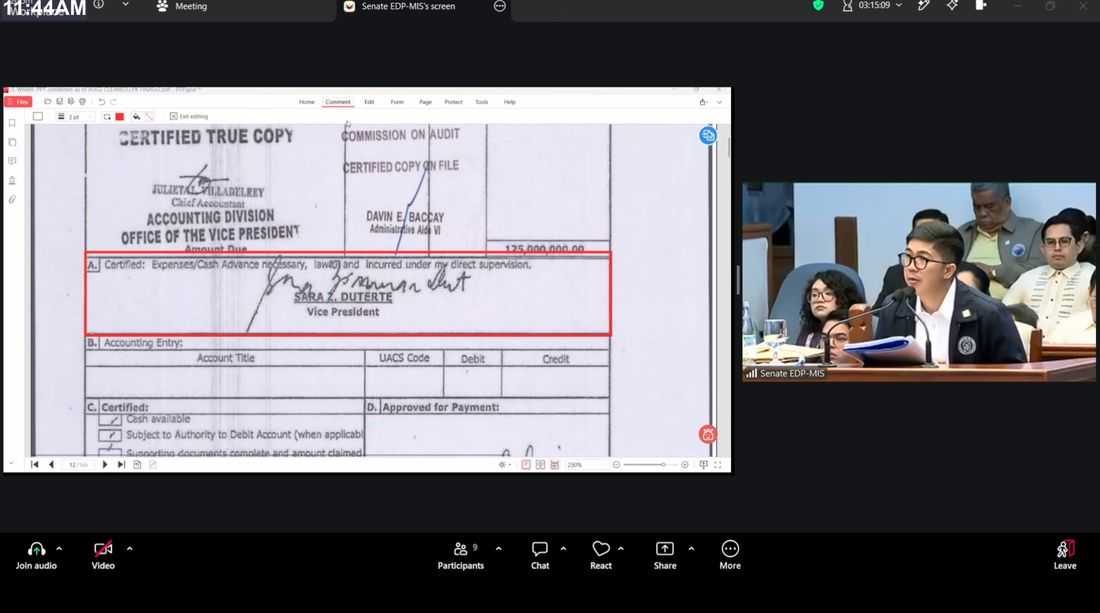 Ex-COA auditor Wamil says only Sara Duterte had confidential fund allocations among VPs since 2014