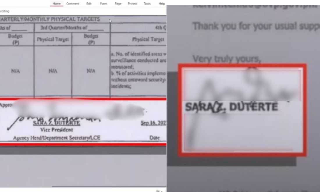 VP Sara has two different signatures, OVP aide Ortonio confirms
