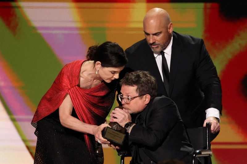 Michael J. Fox honored at Emmys for Parkinson's advocacy