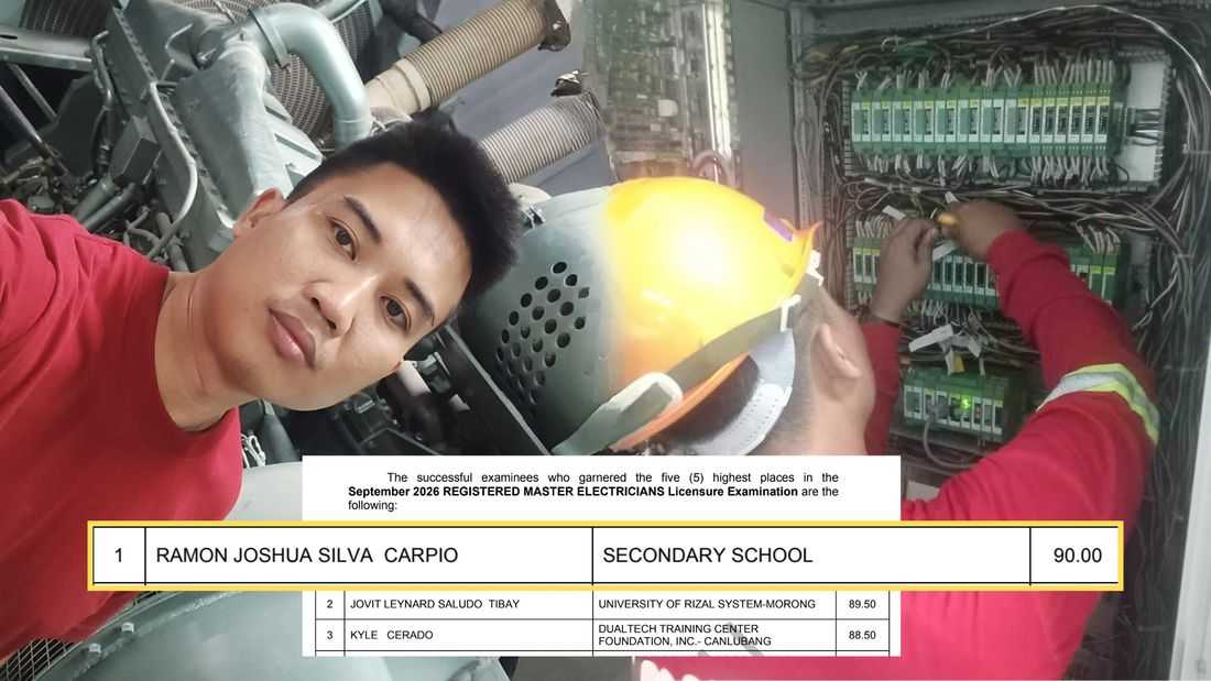 From High School Graduate to Topnotcher: 26-year-old tops Registered Master Electrician Exam