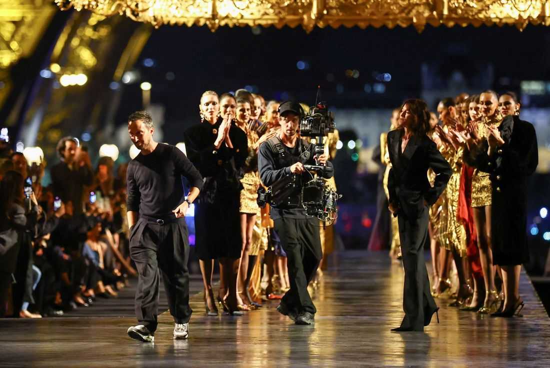 Saint Laurent goes for gold in Paris show that may be Vaccarello's finale