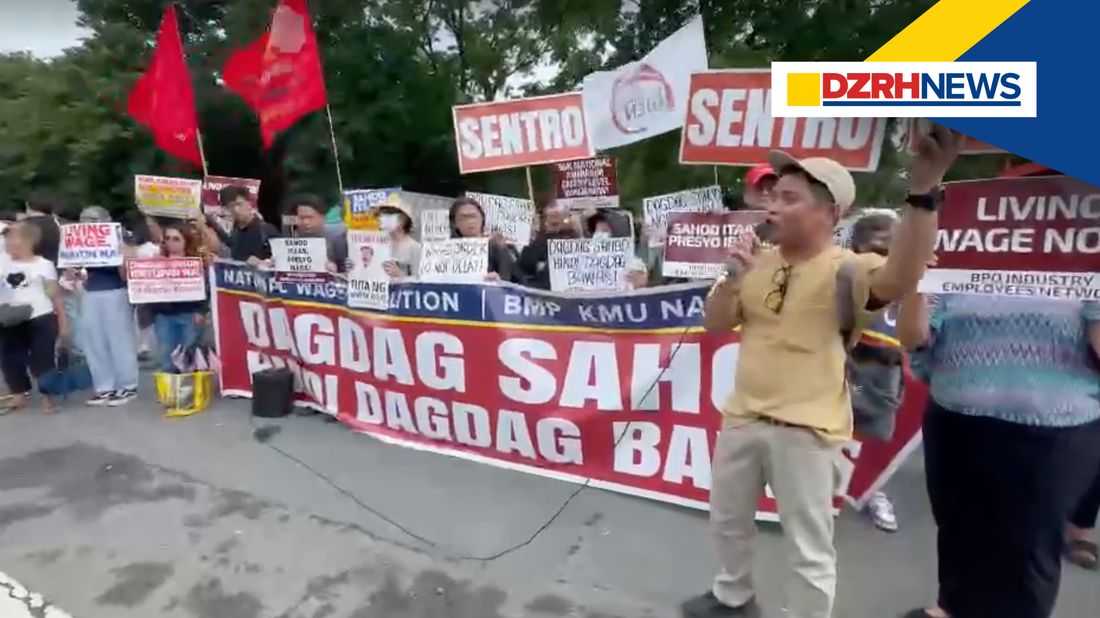 Workers hold lightning rally over stalled ₱85 wage hike