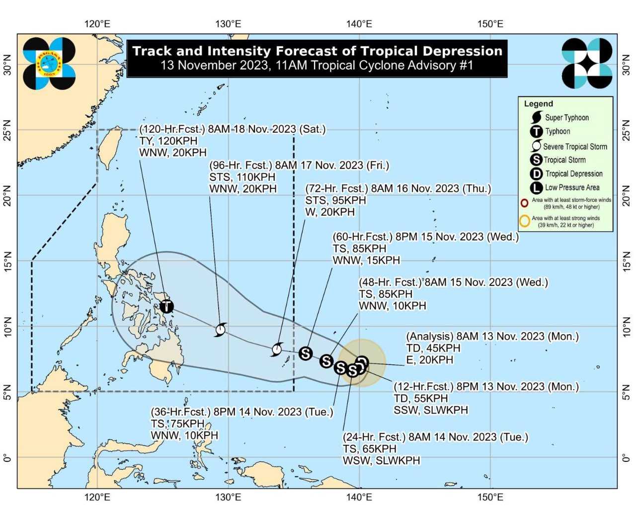 LPA develops into tropical depression; to enter PAR on Wednesday or Thursday - PAGASA