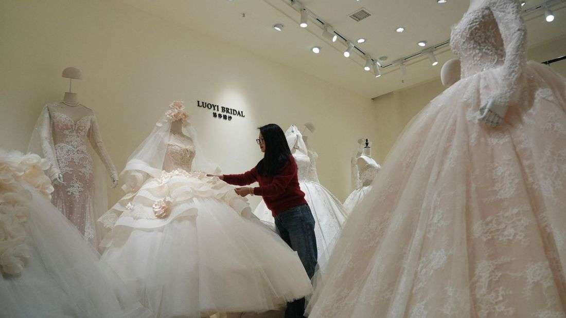 China's wedding dress sellers pin hopes on rise in marriages