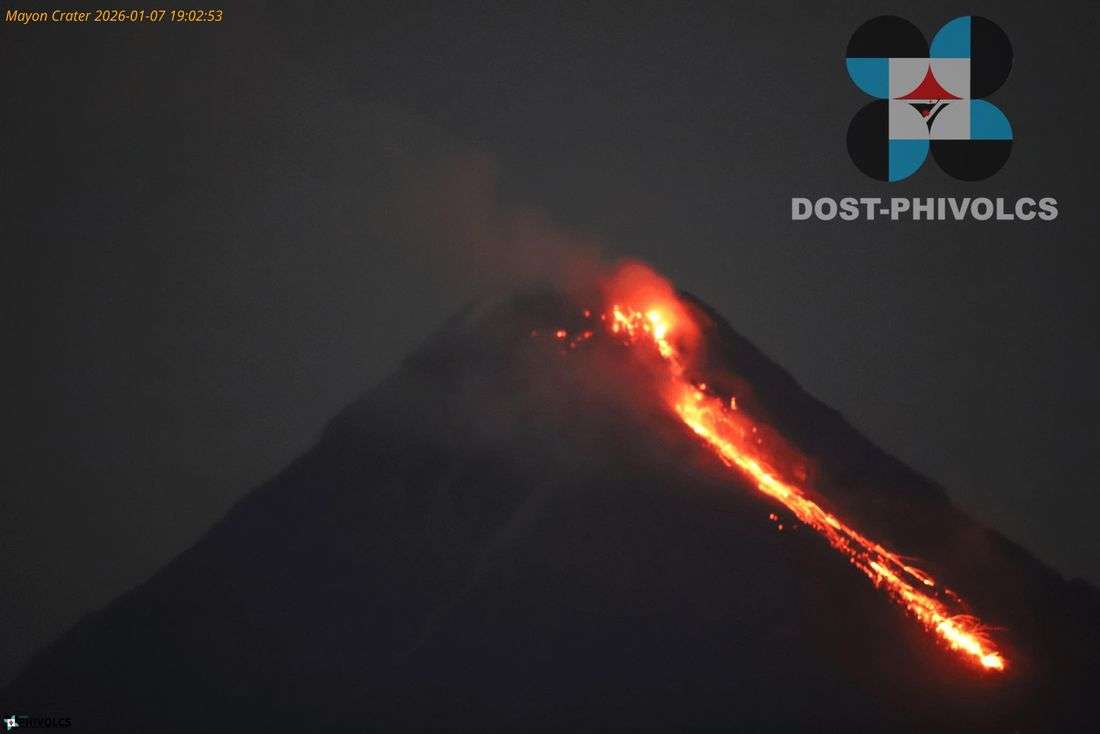 Crater glow seen, pyroclastic flows surge: Mayon Volcano remains at Alert Level 3