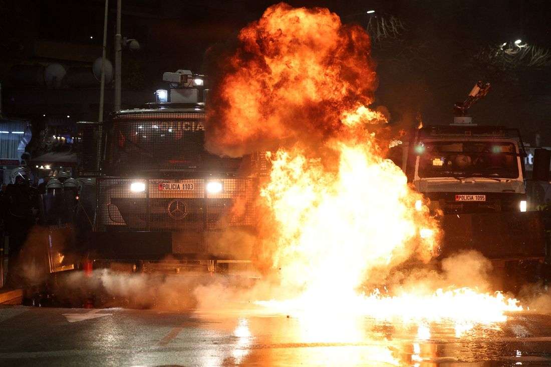Graft allegations spark clashes in Albania between police and protesters