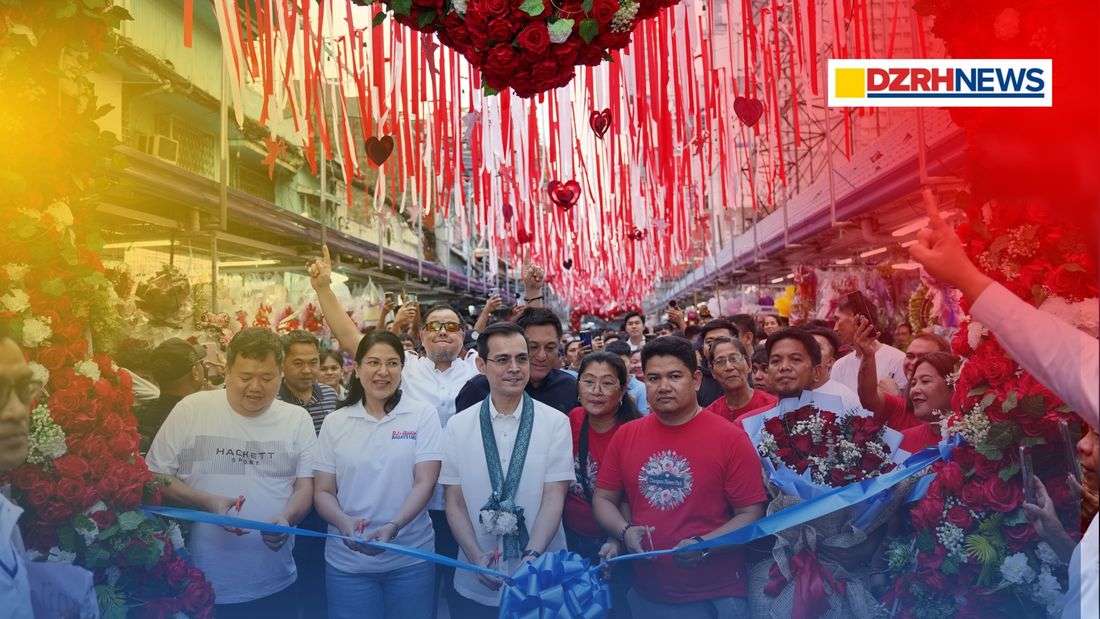 Dangwa flower park opens in Sampaloc, Manila ahead of Valentine’s Day rush