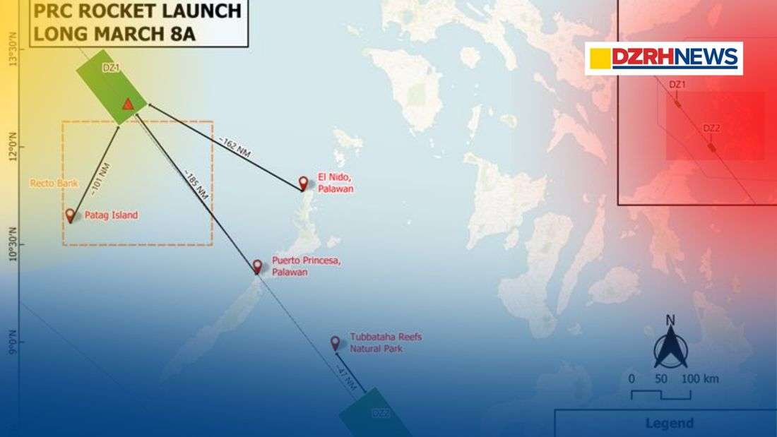 PhilSA confirms launch of China’s long march 8a rocket; debris drop zones identified near PH waters