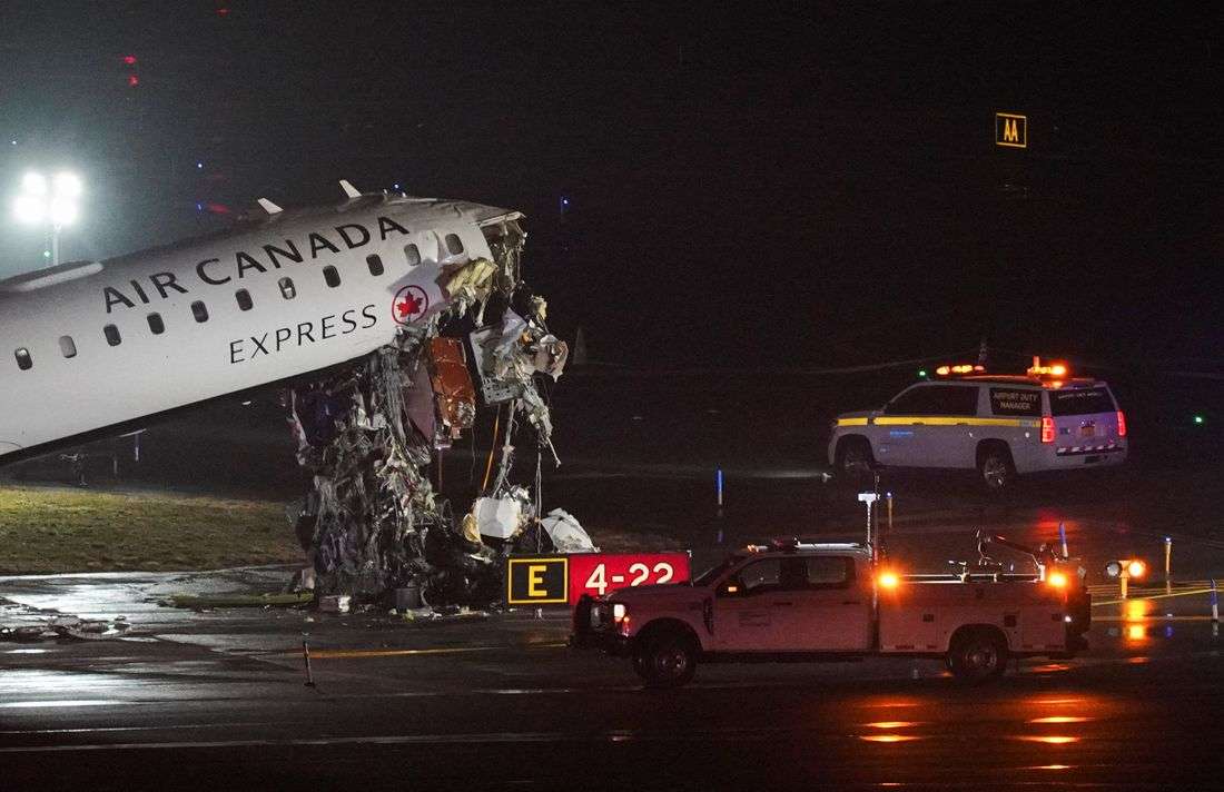 Pilot, co-pilot killed after passenger jet hits ground fire truck at New York's LaGuardia airport