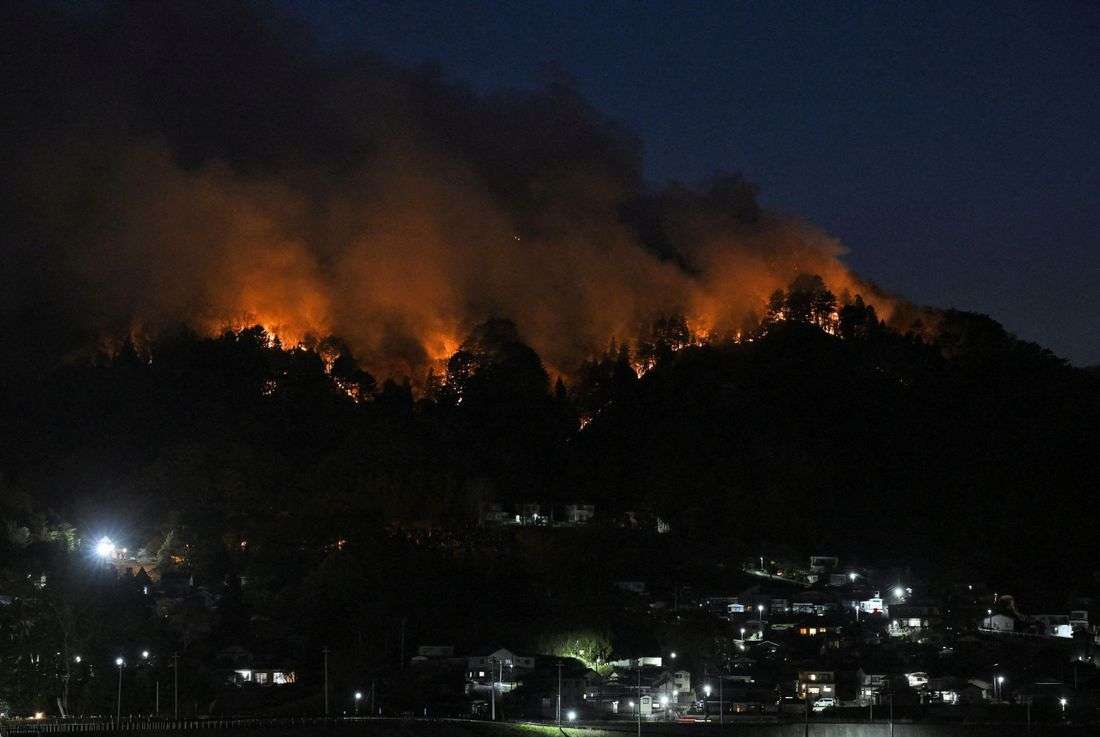 Firefighters in Japan struggle to contain Iwate blazes with over 3,000 evacuated