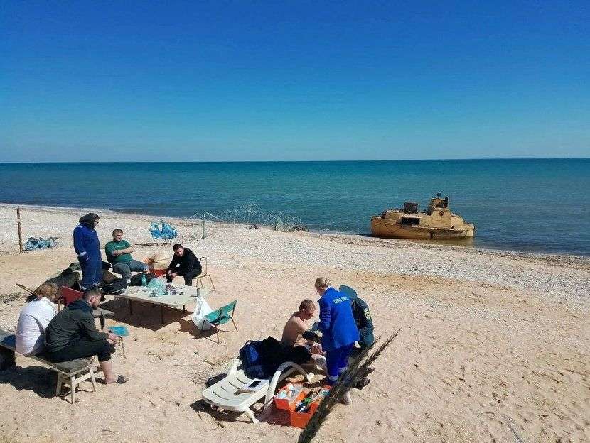 Ukrainian drones attacked cargo vessel that sank, killing one, Russia-installed official says