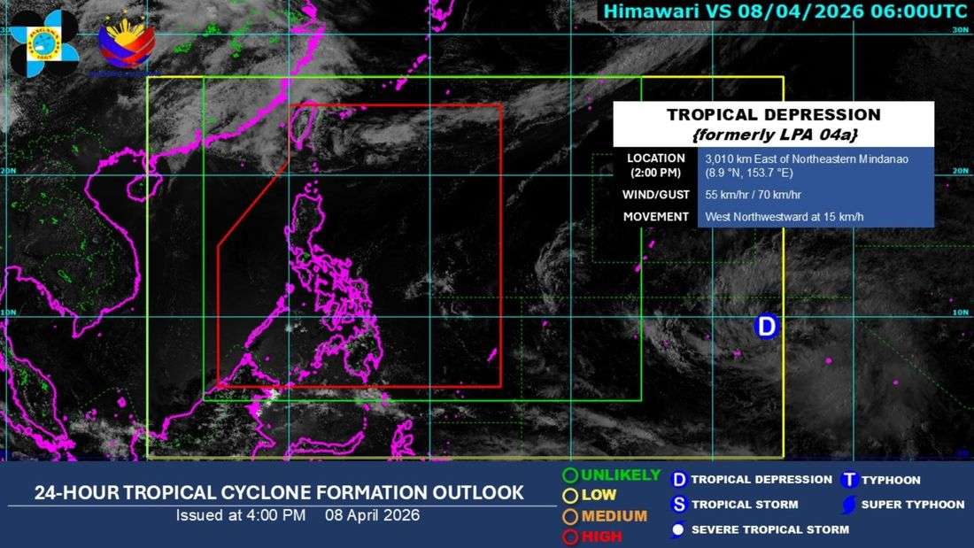 LPA monitored within TCID, develops into a tropical depression