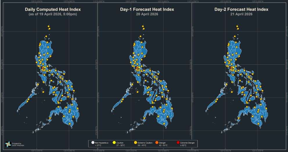 PAGASA: Cavite to experience ‘danger’ level heat index on April 20