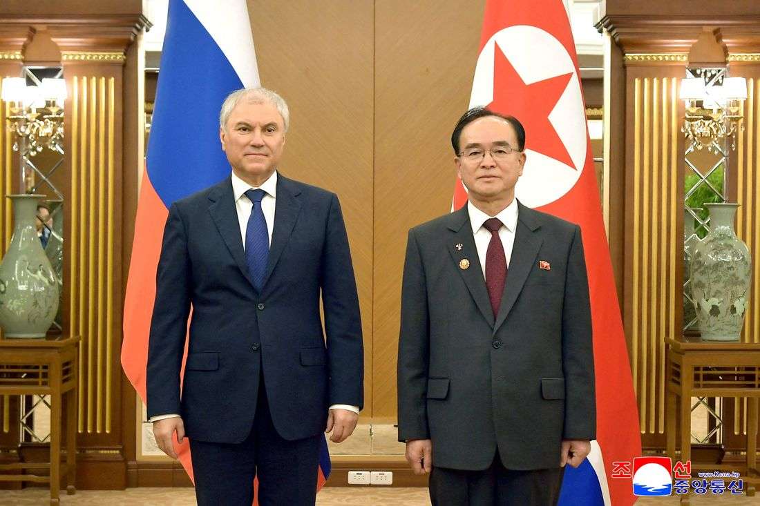 Russia's parliamentary speaker visits Pyongyang, KCNA says
