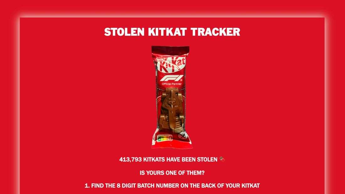 KitKat launches tracker for stolen chocolate bars