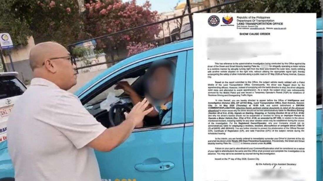 LTO chief accosts EV taxi driver for alleged reckless driving, attempting to flee from authorities