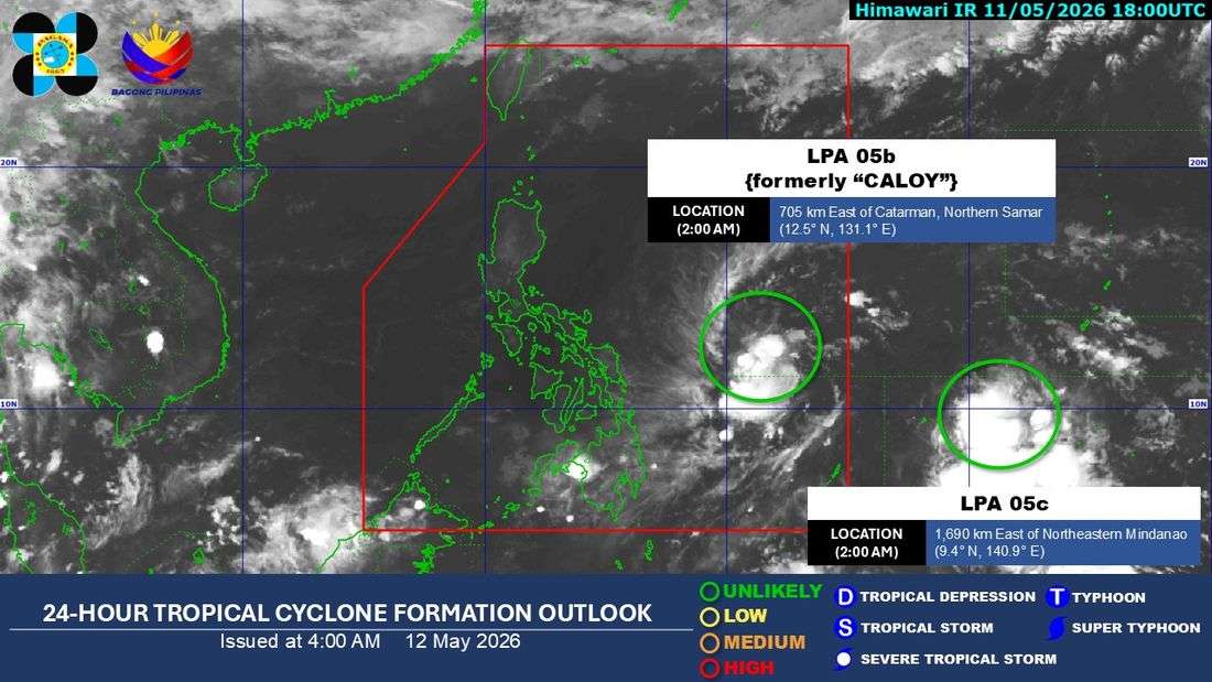 PAGASA: 2 LPA monitored, no direct impact on PH