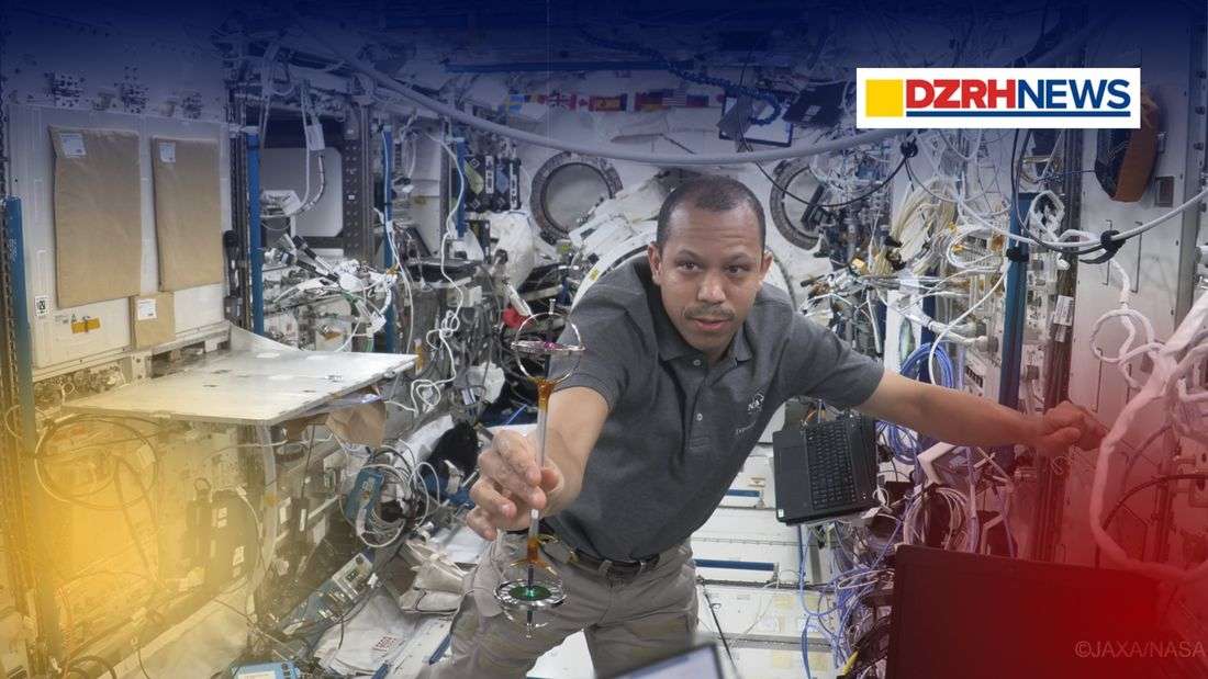 Filipino students’ “double gyroscope” experiment conducted by NASA astronaut aboard ISS