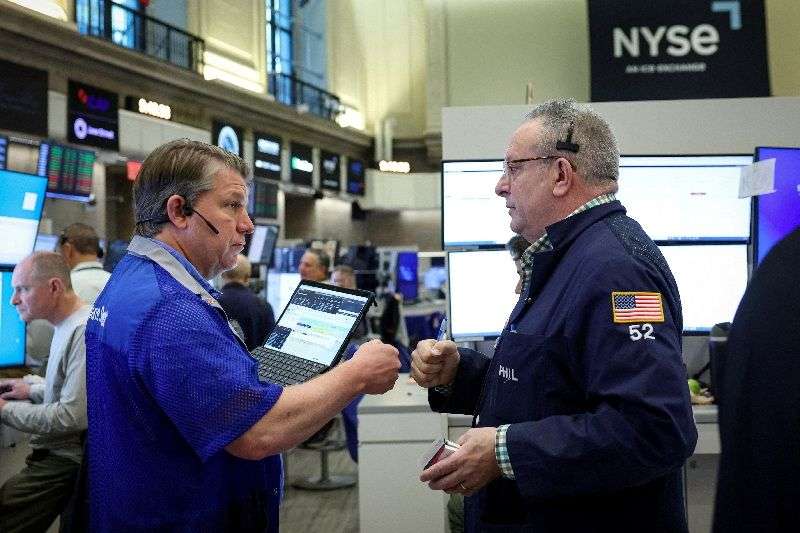 Stocks mostly ease with tech shares while oil prices climb to two-week high