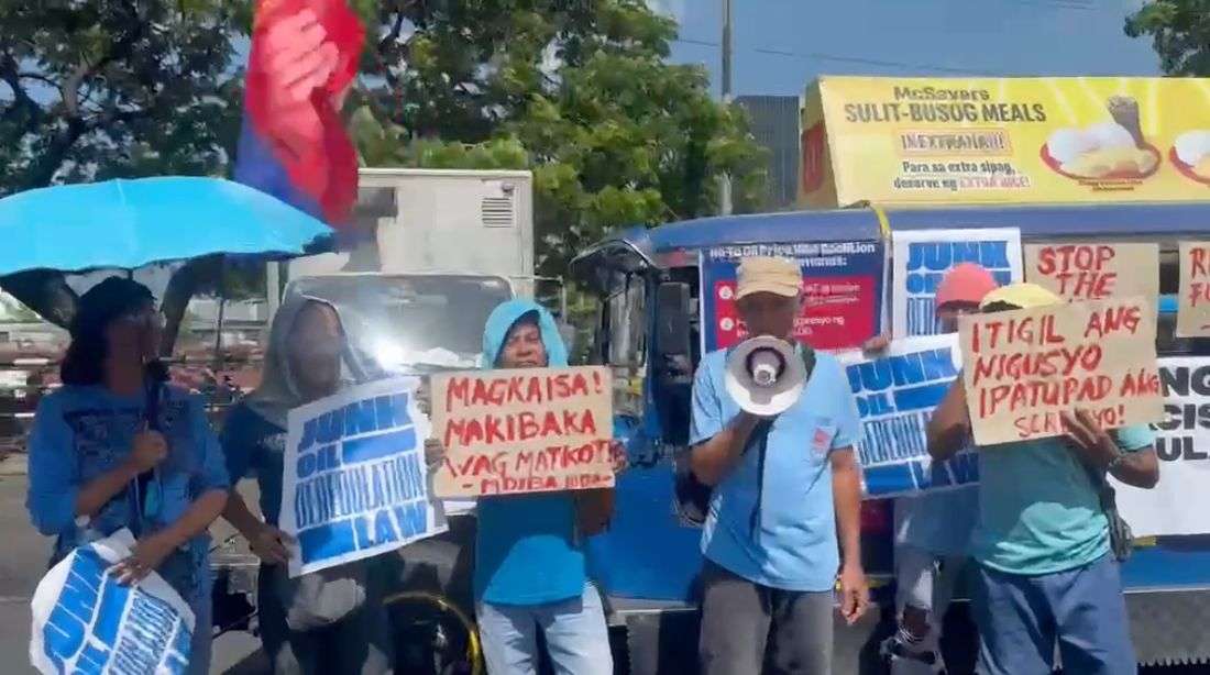 PUV drivers protest in Baclaran amid renewed fuel price hike