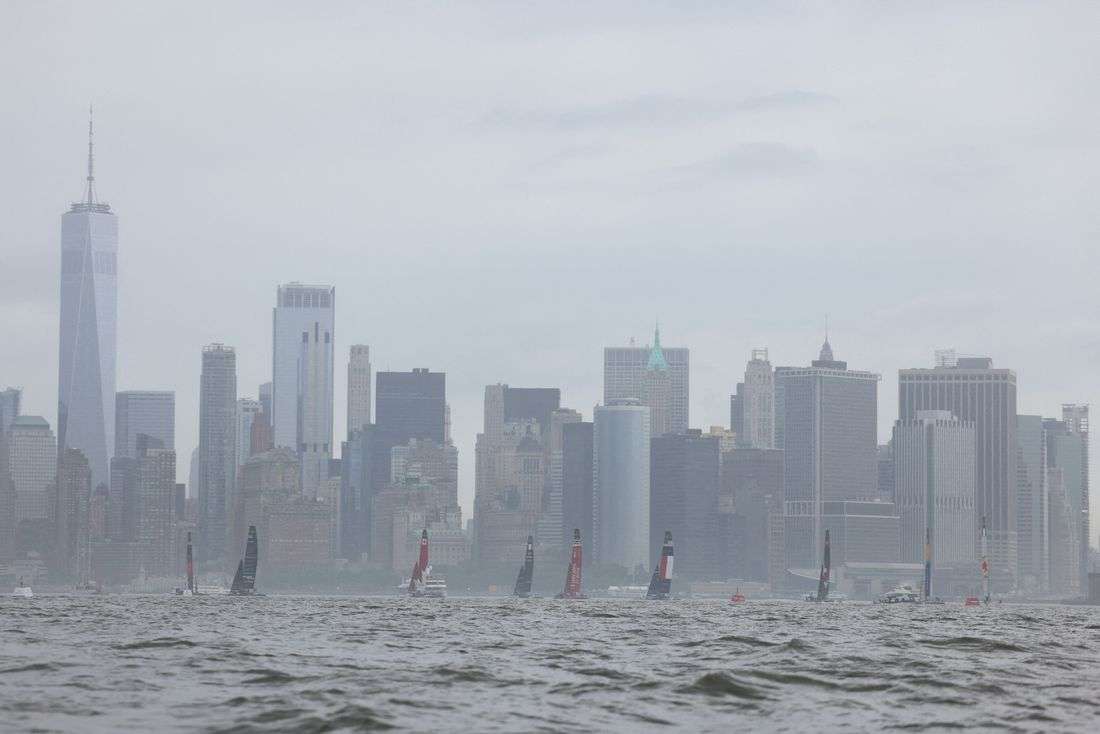 Sailing-Spain lead wind-hit New York SailGP after disrupted opening day