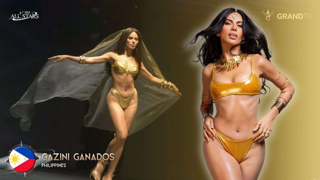 Golden Goddess: Gazini Ganados shines bright in gold at MGI All-Stars swimsuit runway