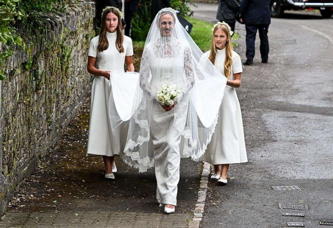British royals gather for wedding of Princess Anne's son