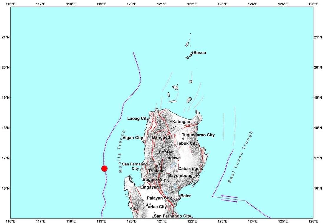 Magnitude 5.0 quake jolts waters off Bolinao, Pangasinan