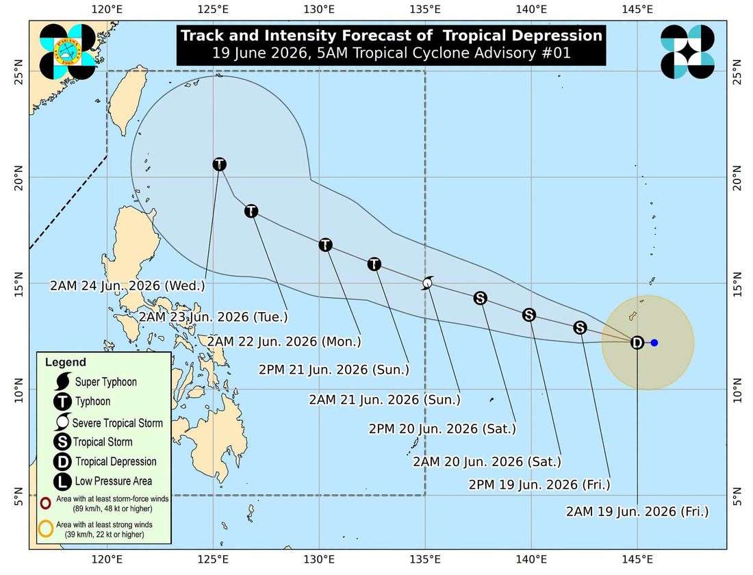 PAGASA: Tropical depression east of Visayas could intensify into Typhoon