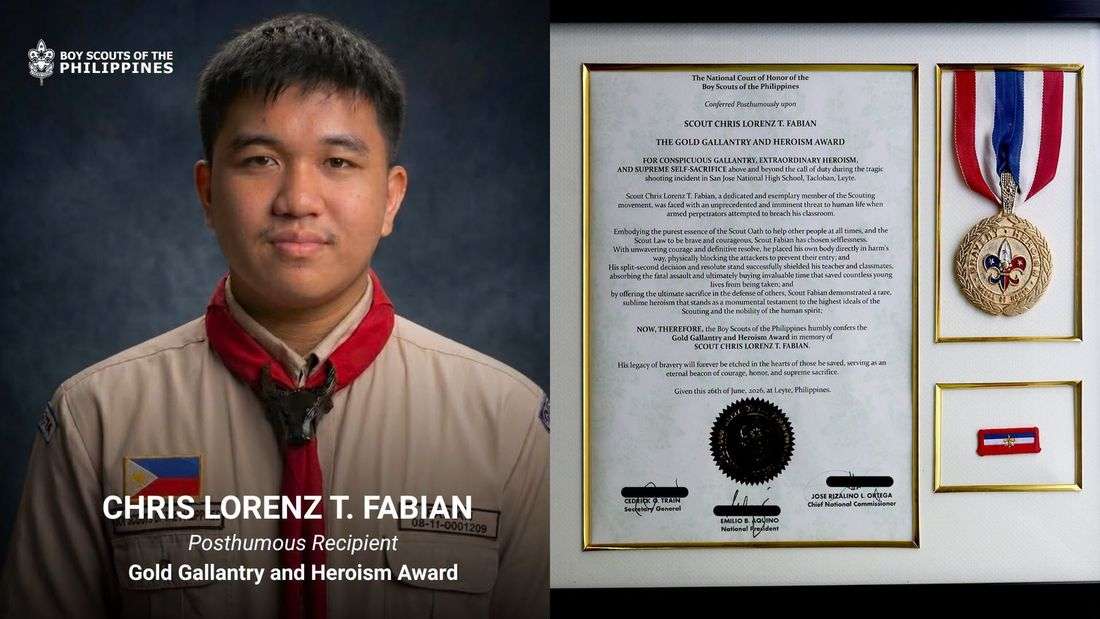 Scout Chris Lorenz Fabian honored with posthumous Gold Gallantry, Heroism Award