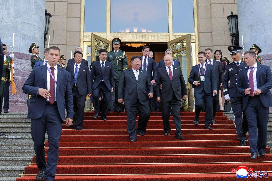 North Korea’s Kim voices full support for Russia, sends National Day message to Putin, KCNA says