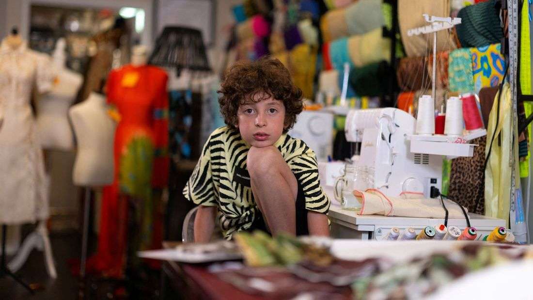 Ten-year-old American fashion designer shuttles between school and runways