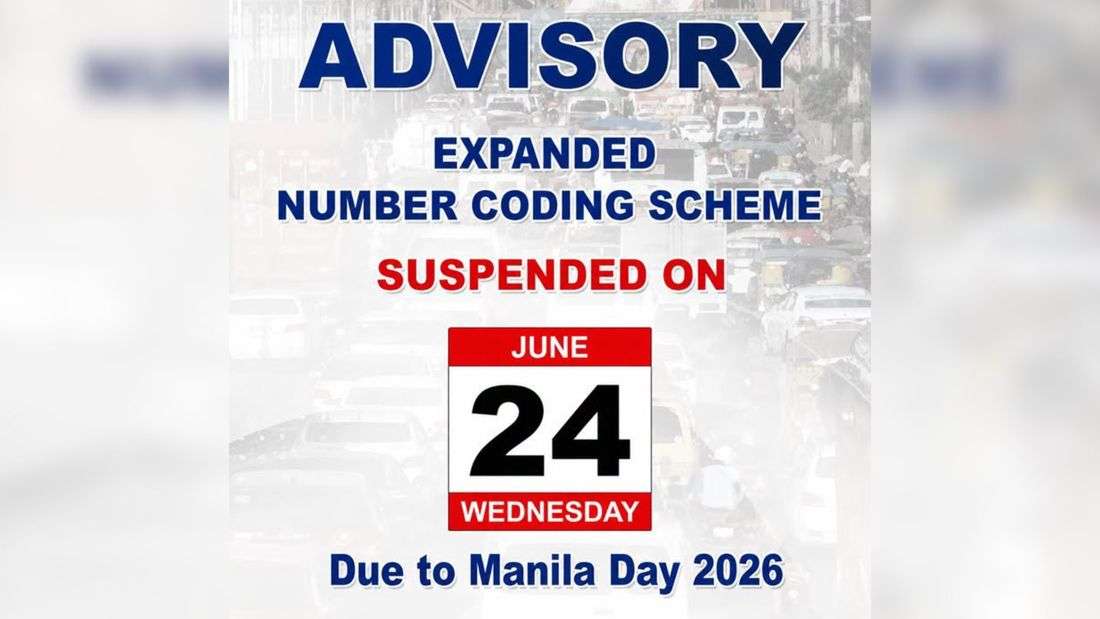 Manila gov’t suspends number coding scheme for Manila Day 2026