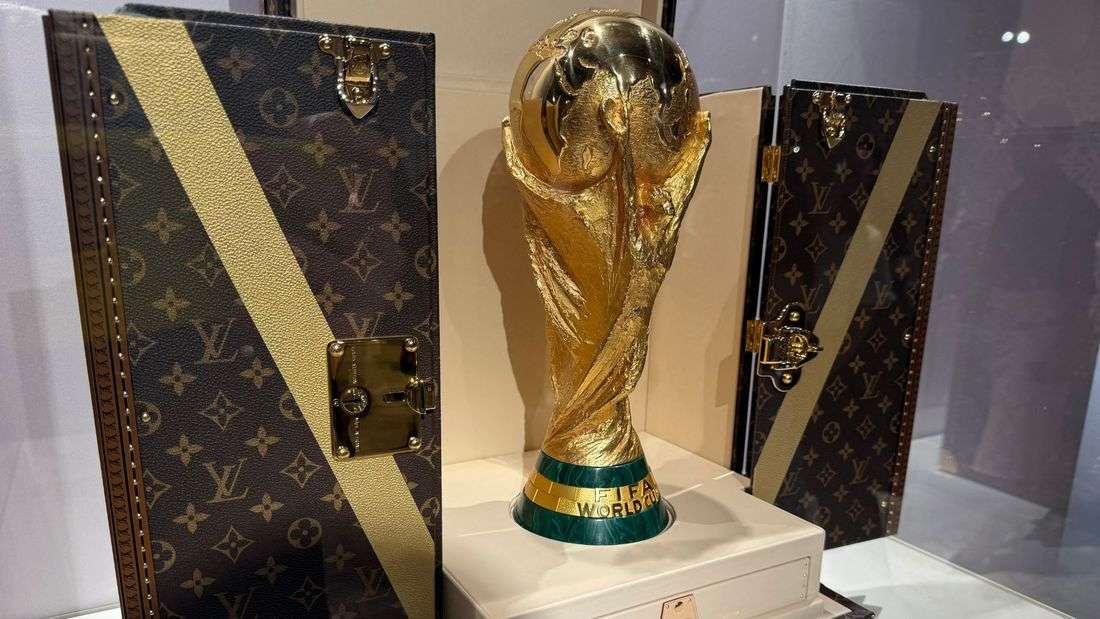 Soccer-World Cup trophy to arrive in style in bespoke Louis Vuitton trunk