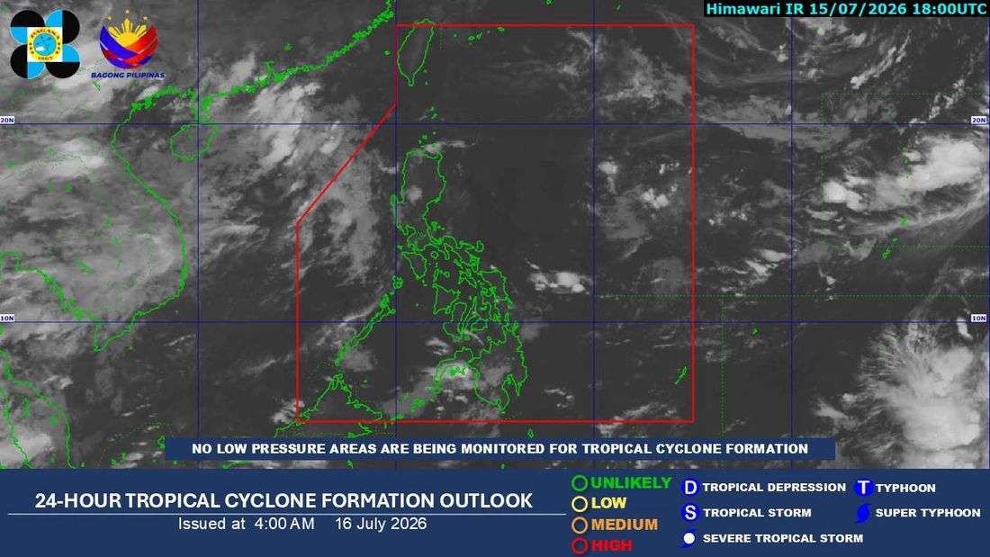 Habagat to bring isolated rains over Extreme Northern Luzon