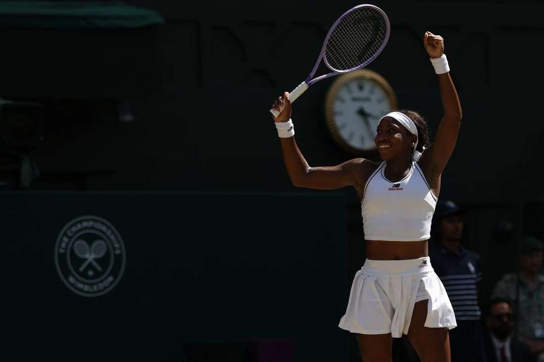 Tennis-Gauff beats Pegula to reach Wimbledon semis for first time
